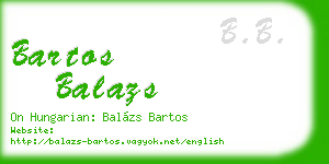 bartos balazs business card