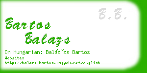 bartos balazs business card